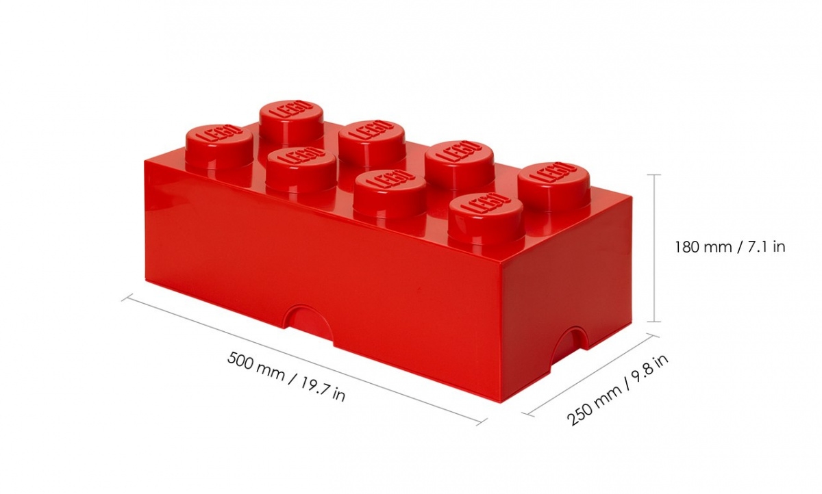 LEGO, Pojemnik klocek Brick 8 - Czerwony (40041730)